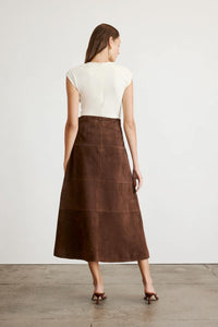 Tanya Taylor - Suede Hudson Midi Skirt
