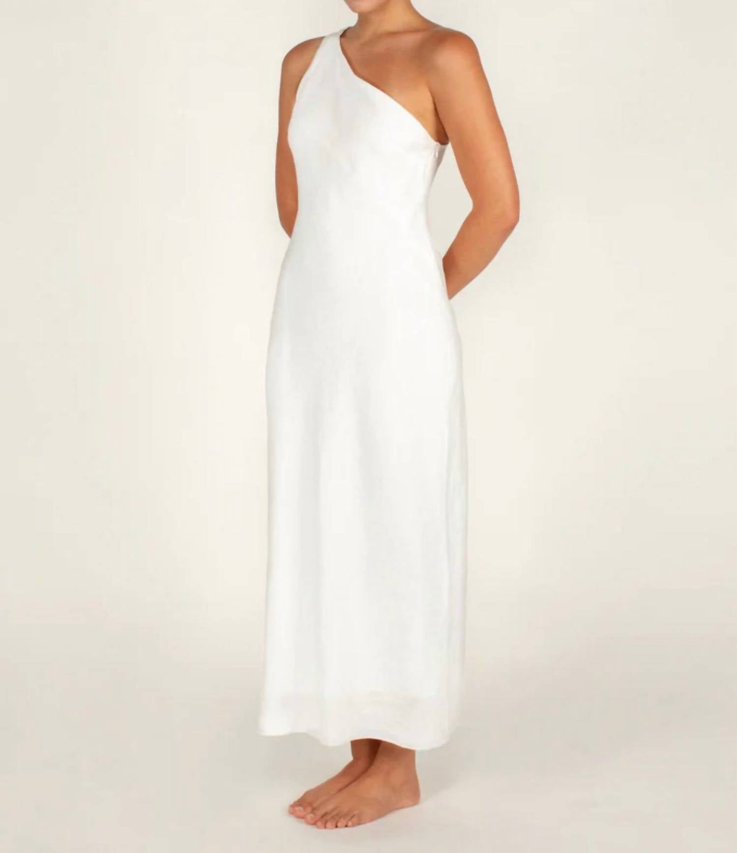 Mikoh - Linen Vera One Shoulder Maxi Dress