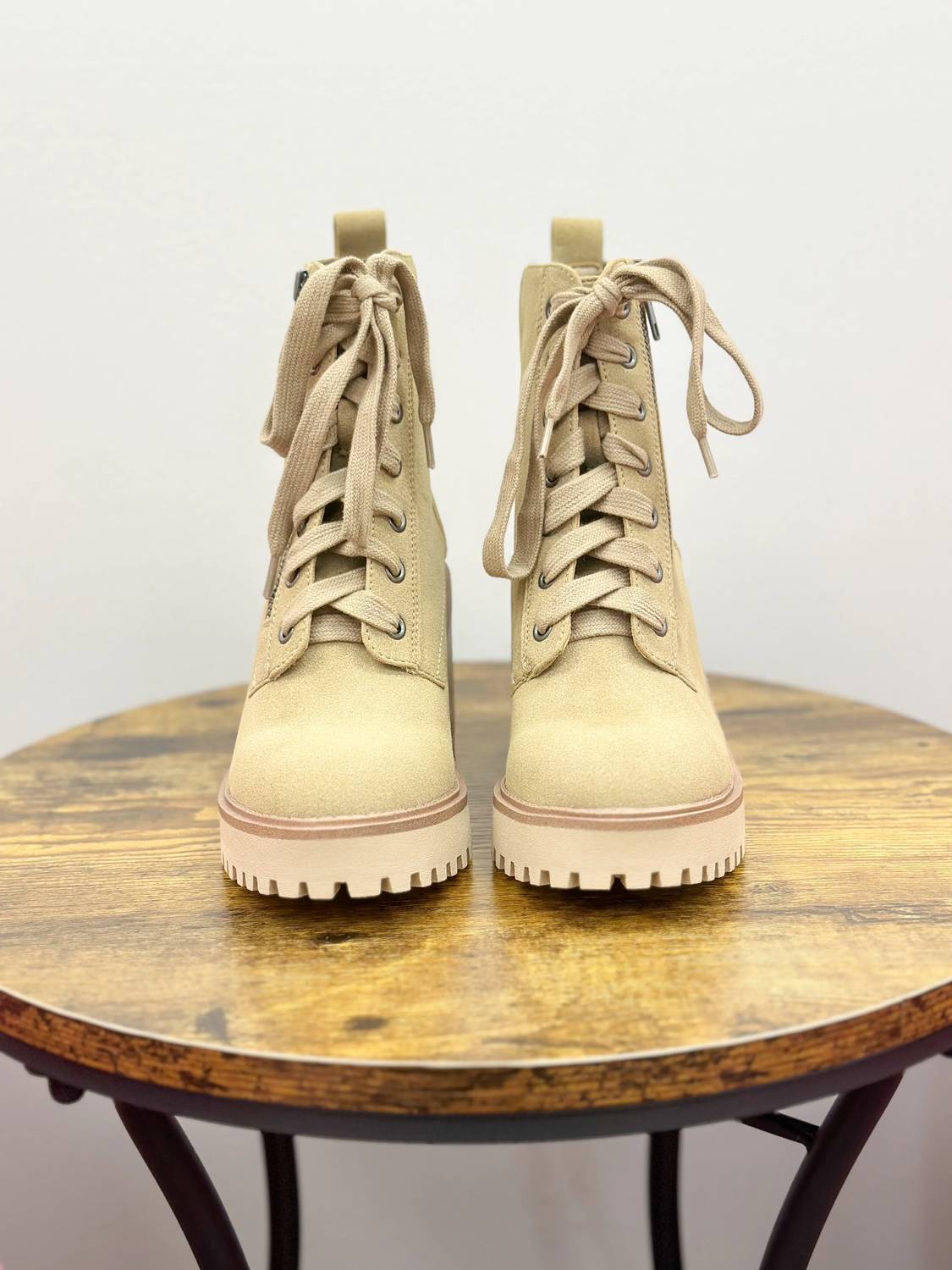 Mia Shoes - Women's Lace Up Wedge Bootie