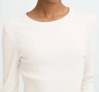 b.young Sinne Long Sleeve Ribbed Tee in pink - women's long sleeve top - alternate view