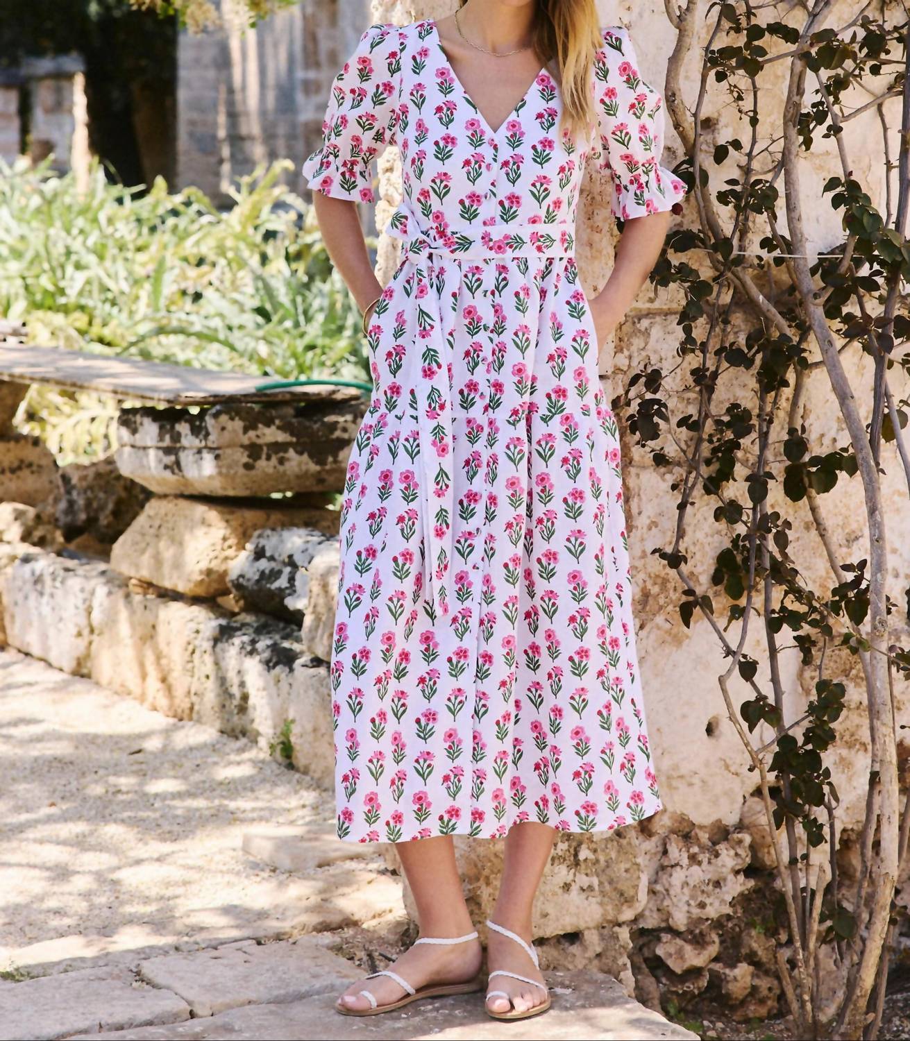 Pink City Prints - Francis Midi Dress