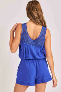 Sadie & Sage - Sugarloaf Crochet Yoke Sleeveless Top