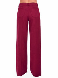 L'Agence Alicent Wide Leg Jeans in dark port - women's jeans - alternate view