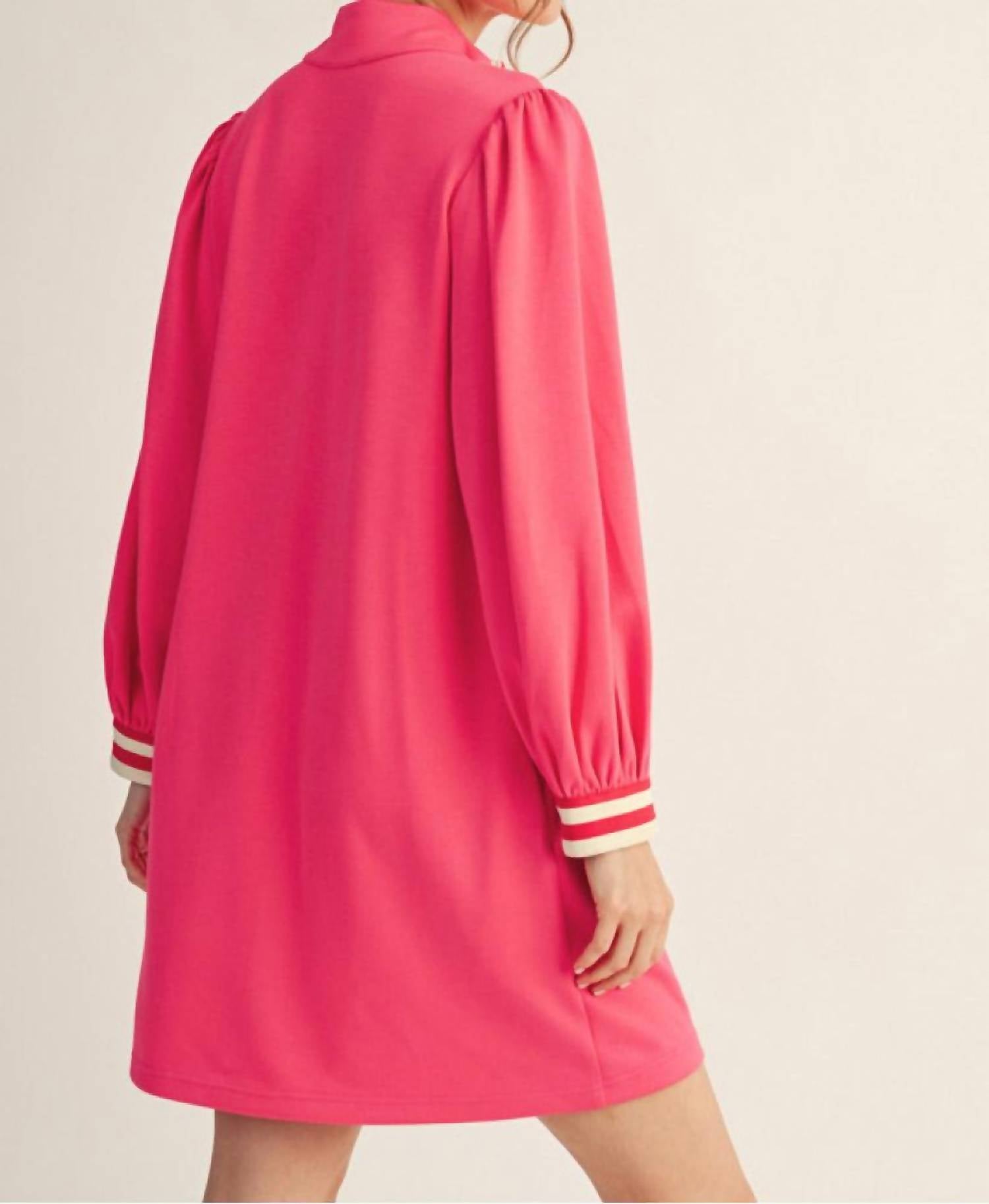 Jodifl Just For Me Dress in hot pink - women's dress - alternate view