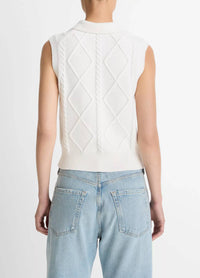 Vince - Cable-knit Wool & Cotton-blend Sweater Vest