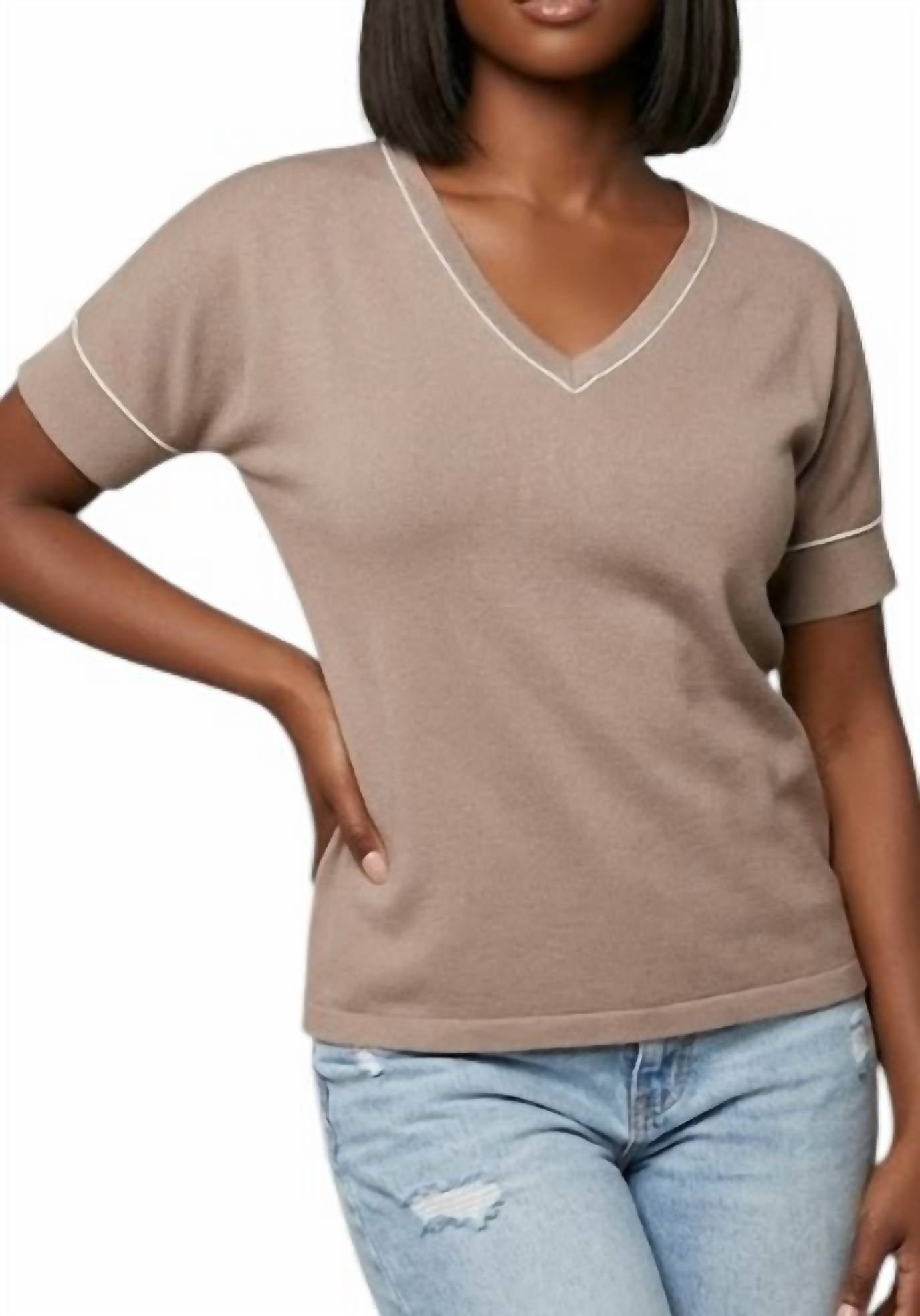 Staccato - Sara Stitched Accent Top
