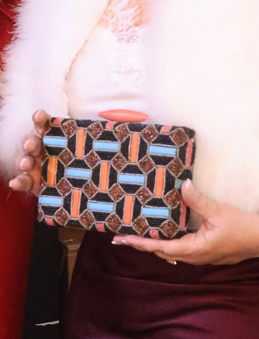 Maliparmi - Hand Beaded Sequin Clutch