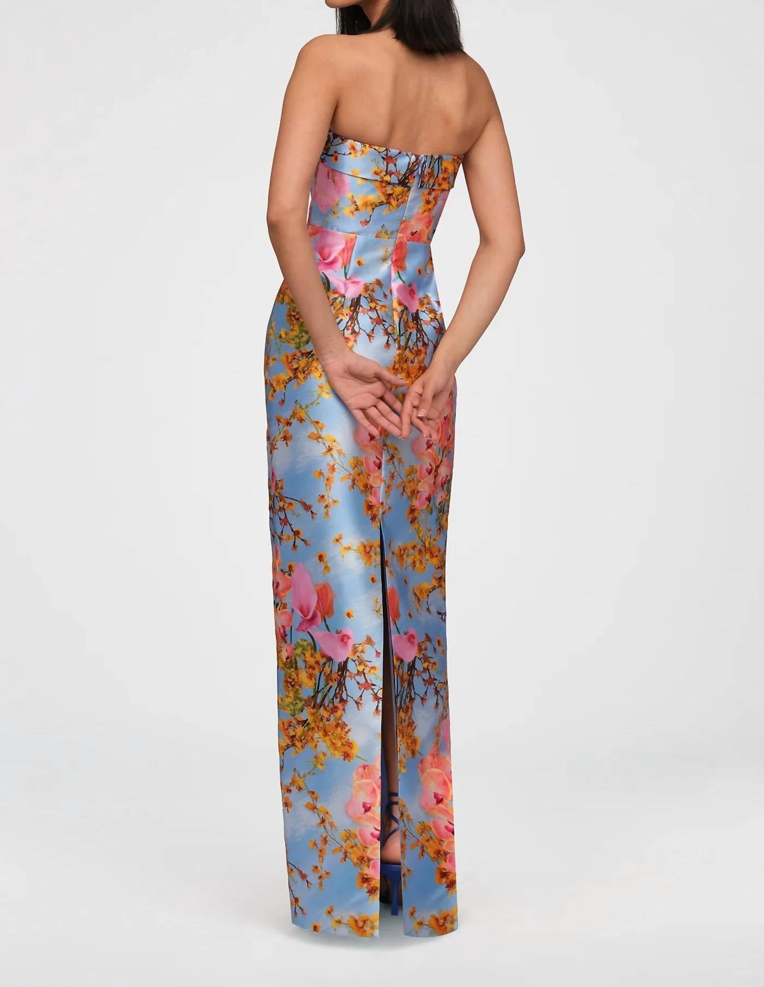 Theia - Cleo Strapless Column Gown