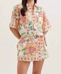 Entro - Botanical Print Top