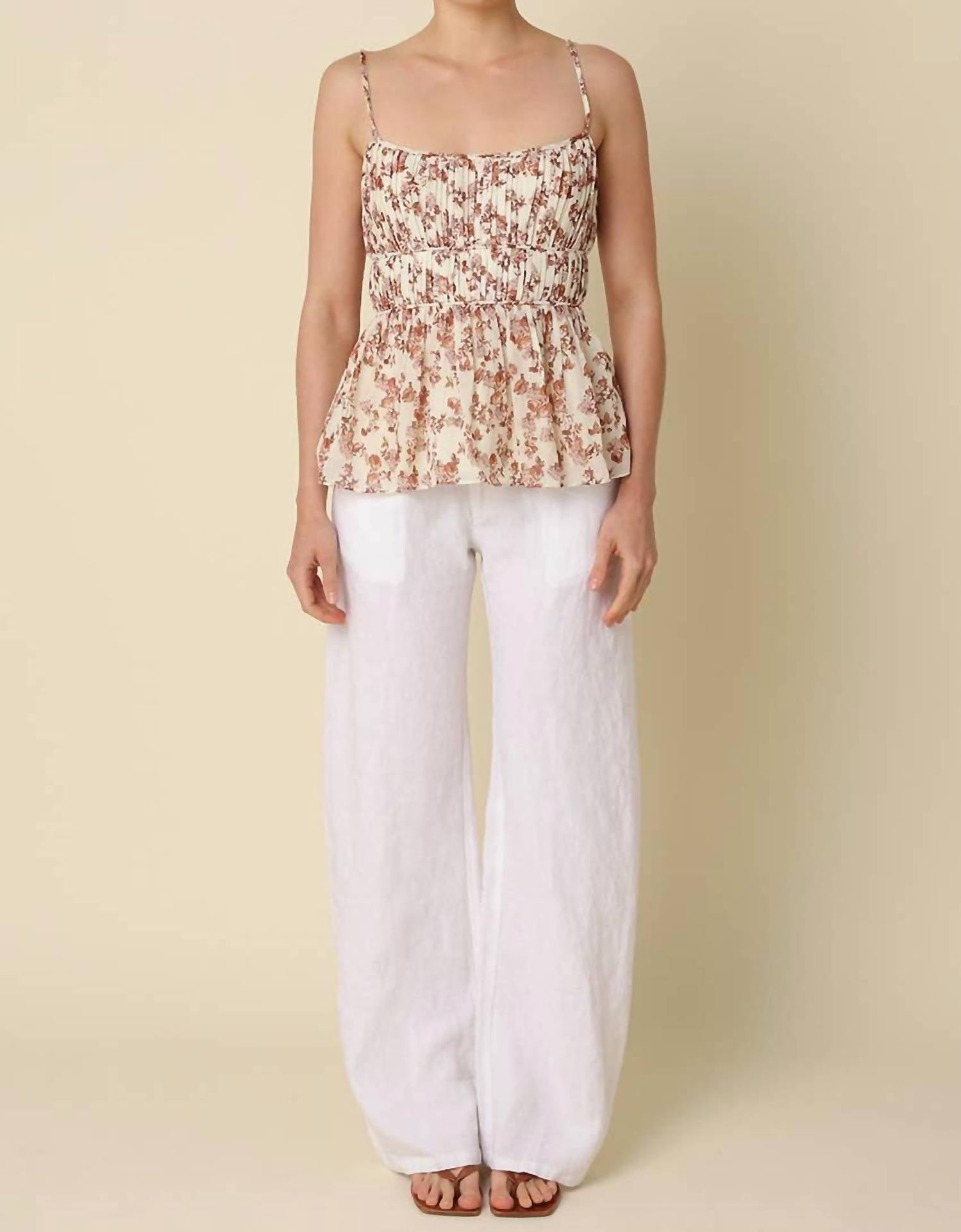 Olivaceous - Carina Linen Pant