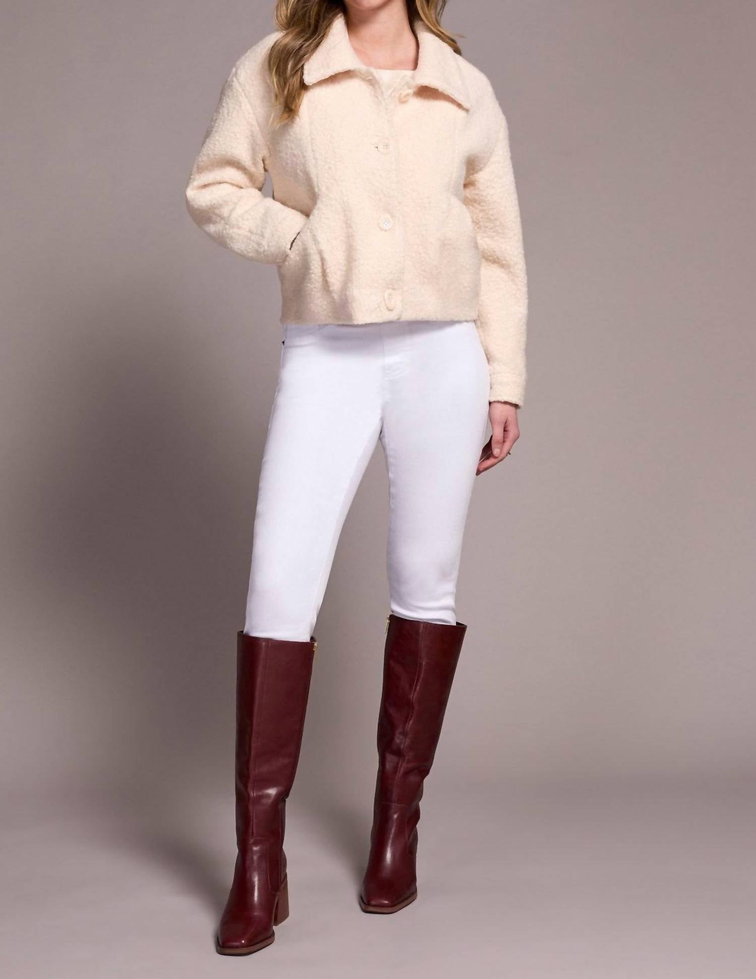 Tribal - Soft Boucle Button-front Jacket