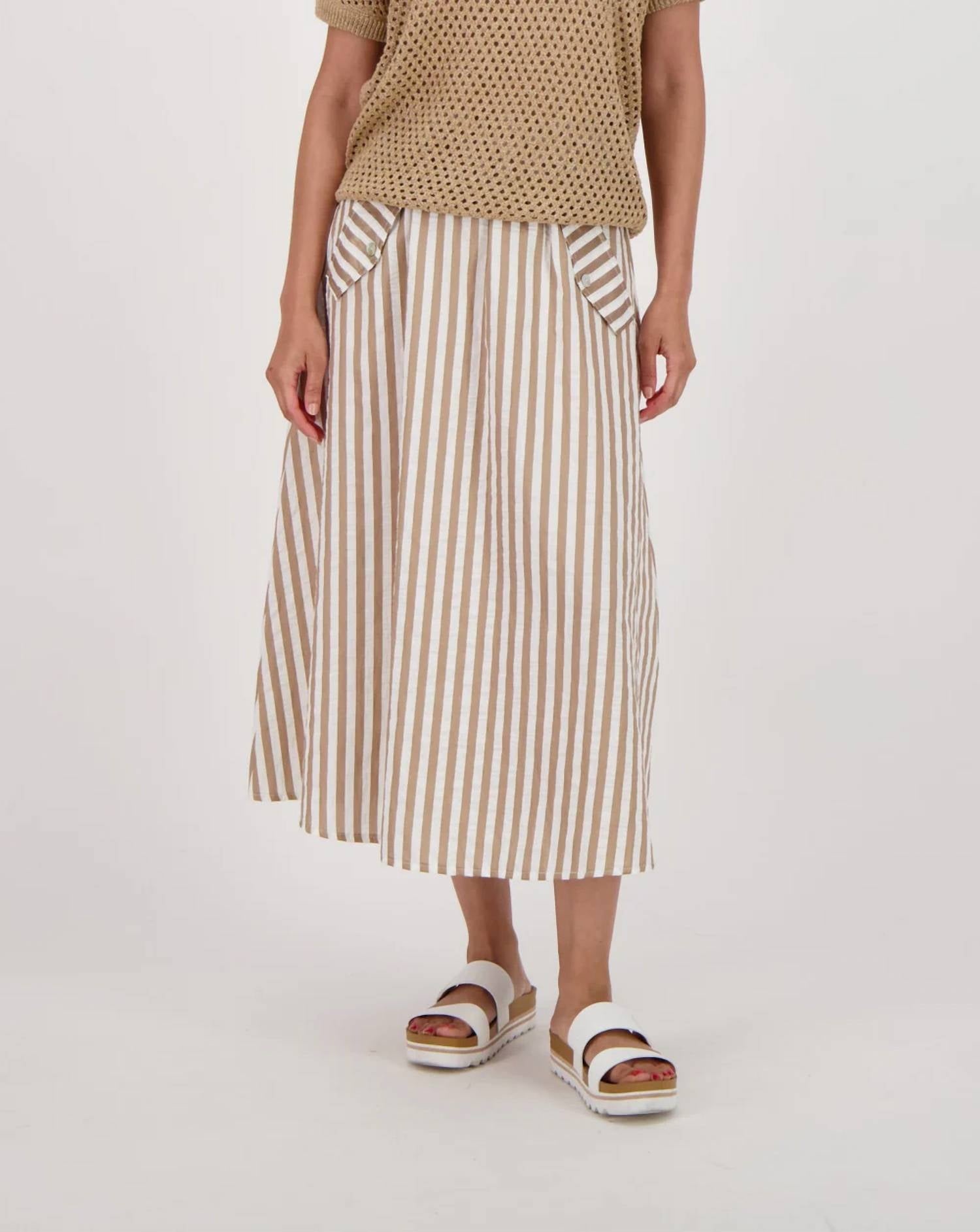 Spanner - Lurex Stripe Utility Skirt