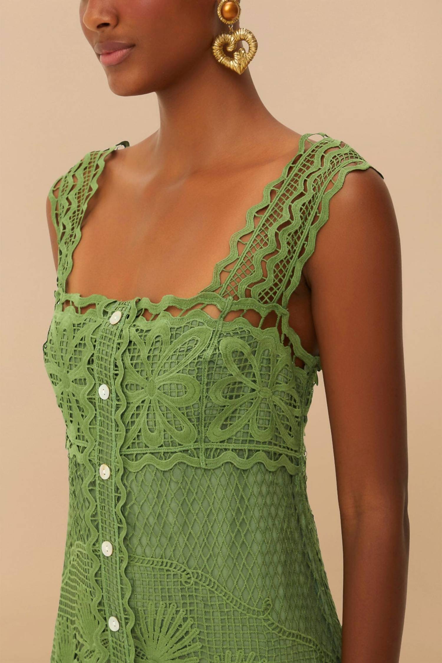 Farm Rio - Nautical Guipire Maxi Dress