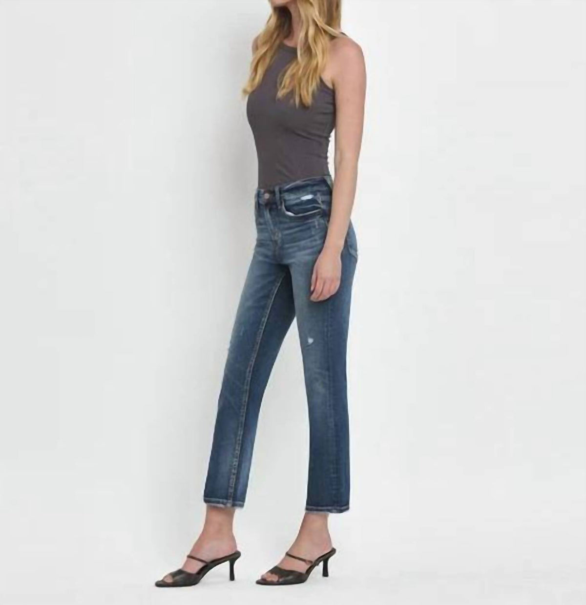 Flying Monkey - Benefactor High Rise Ankle Slim Straight Jeans