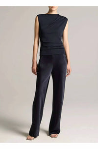 Vince - High Waisted Fluid Satin Bias Pants