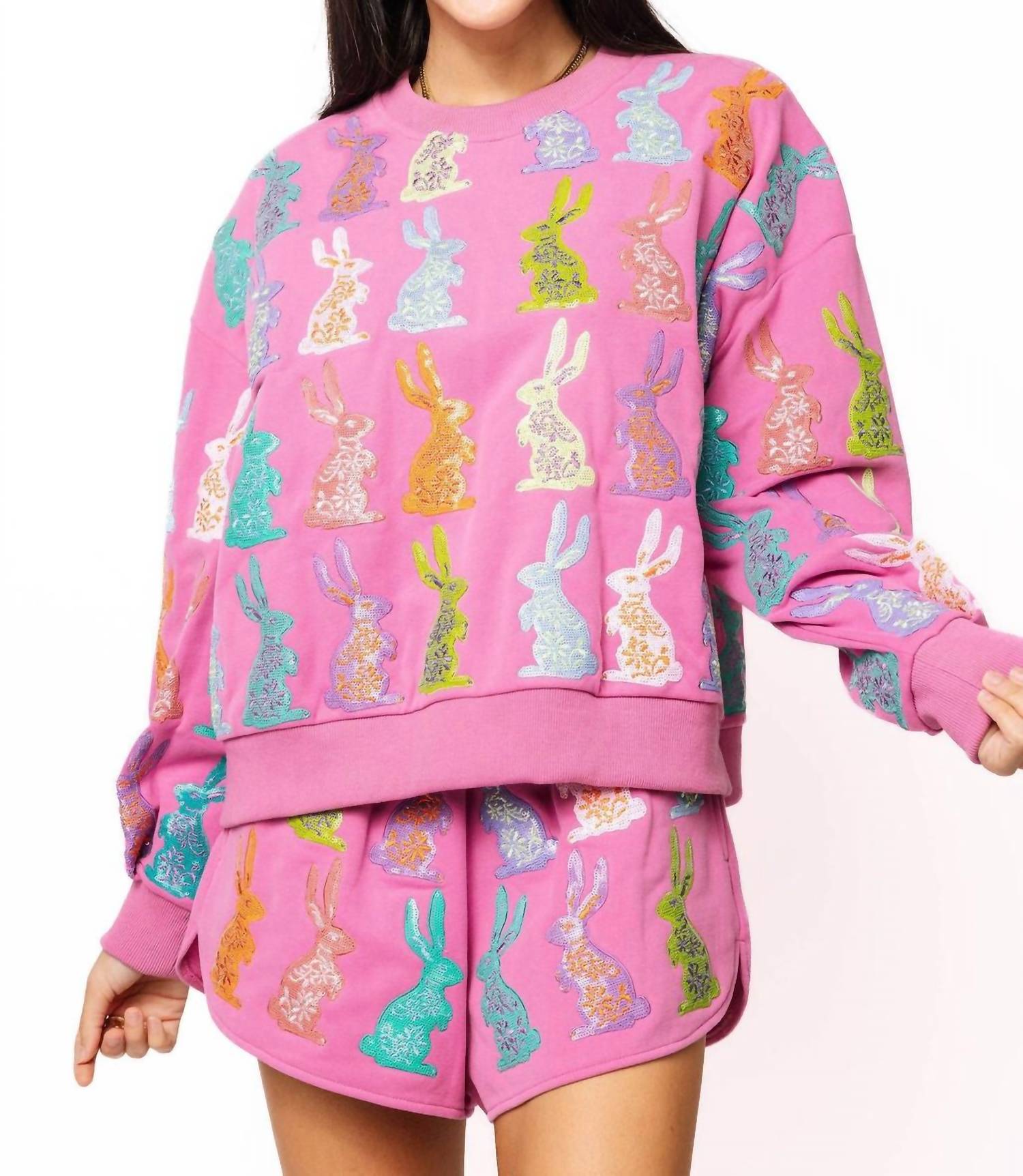 Queen Of Sparkles - Easter Bunny Sweatshorts