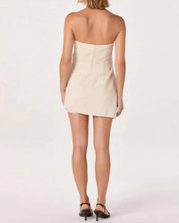 Astr - Haralda Linen Strapless Mini Romper
