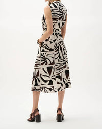 Joseph Ribkoff - Gauze Tropical Print Fit And Flare Wrap Dress