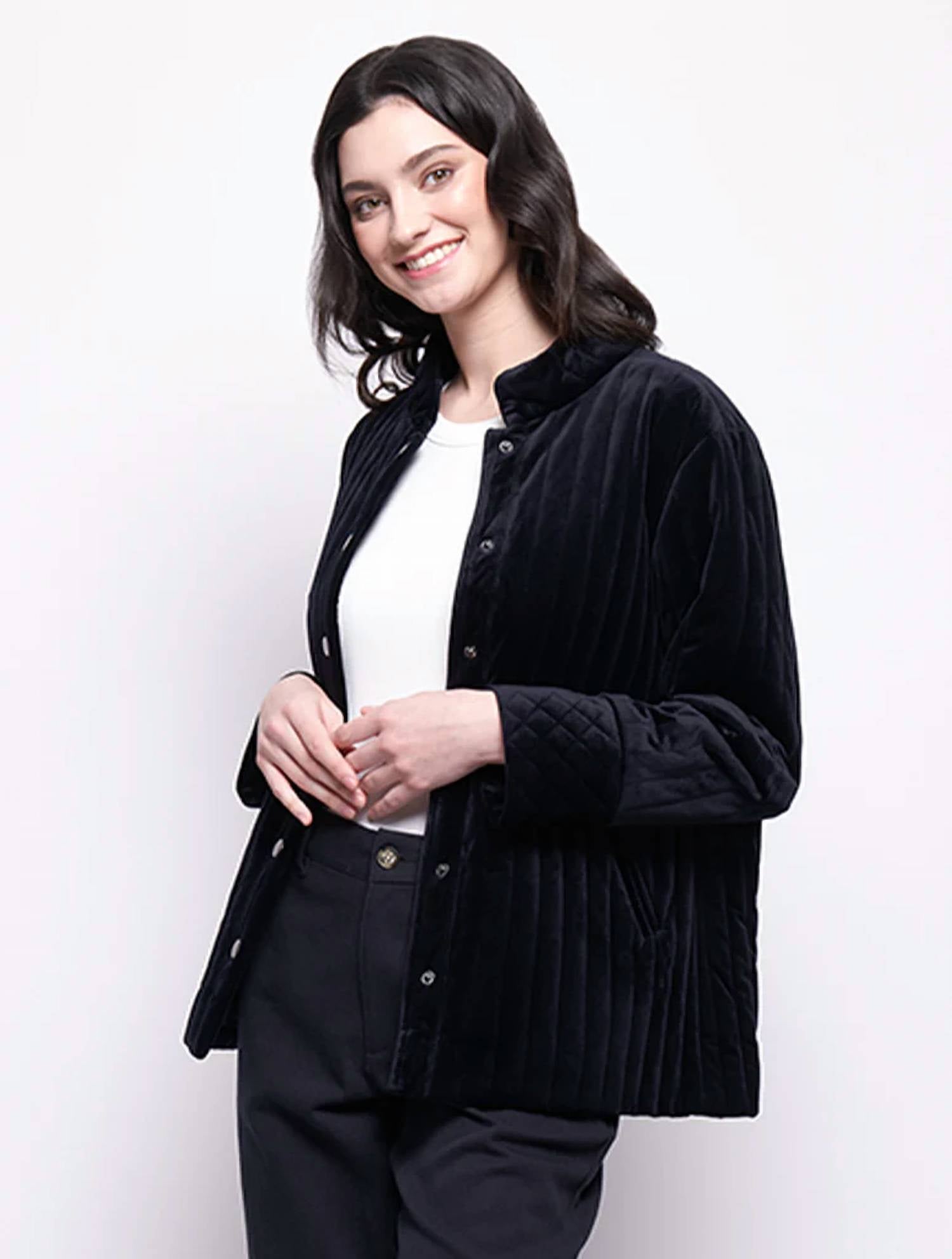 FOIL Valarie Jacket in midnight - women's jacket - alternate view