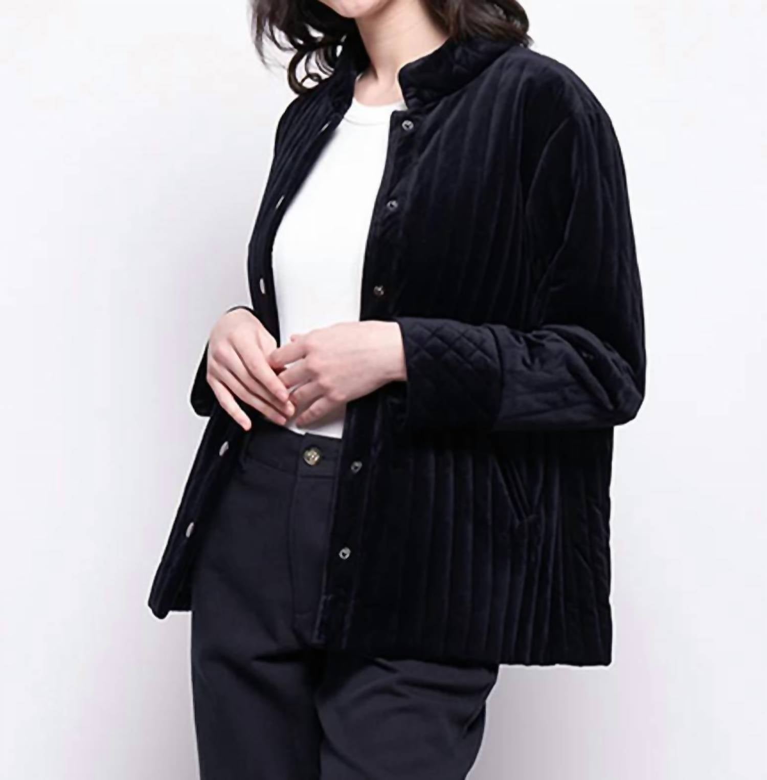 FOIL Valarie Jacket in midnight - women's jacket - detail view