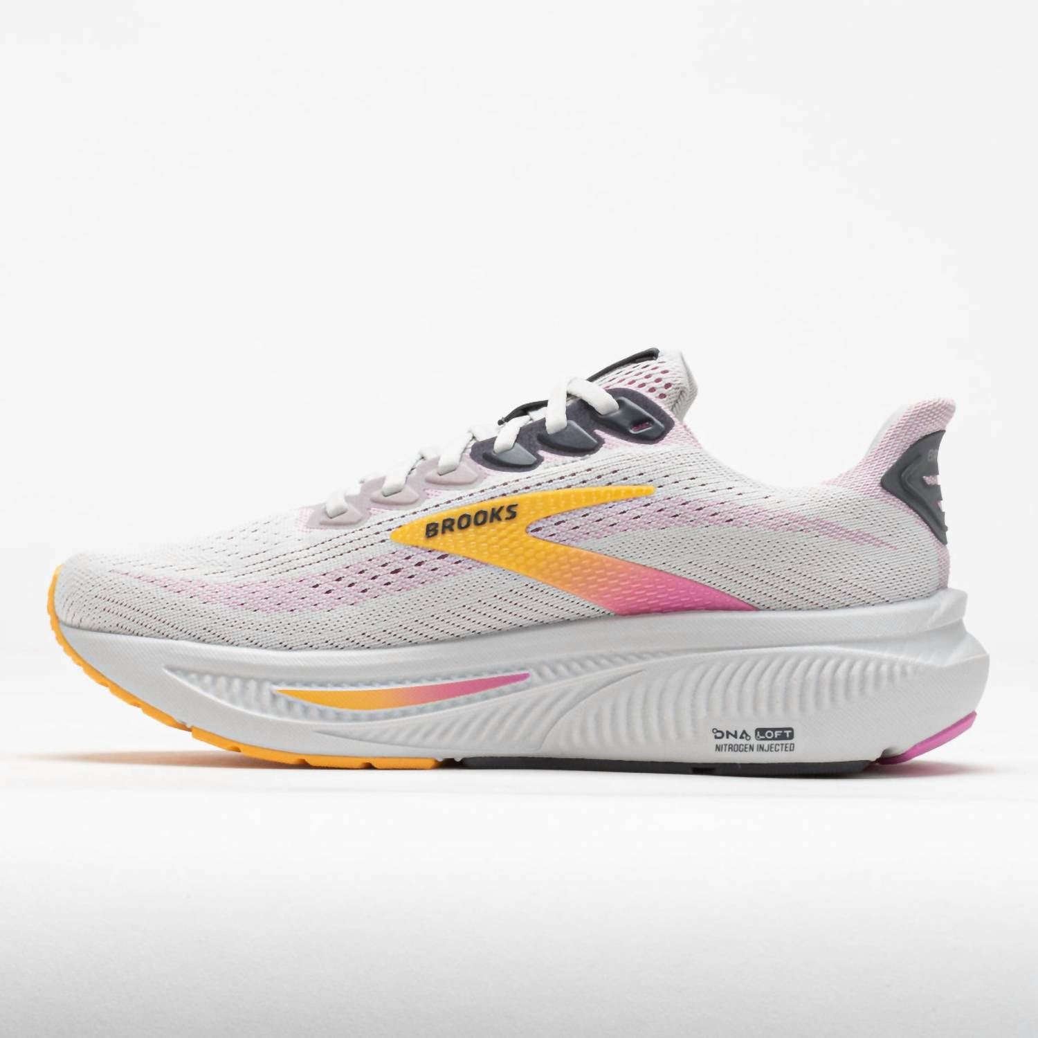 BROOKS Women's Ghost 17 Running Shoes in oyster apricot pink 3 - women's shoe - detail view