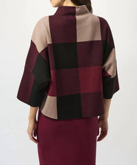 Joseph Ribkoff - Dolman Sleeve Knit Top With Button Detail