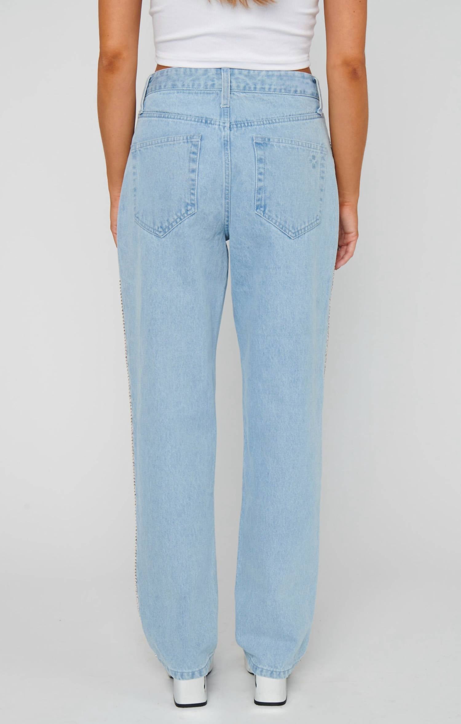 Show Me Your Mumu - Icon Rhinestone Straight Leg Jeans