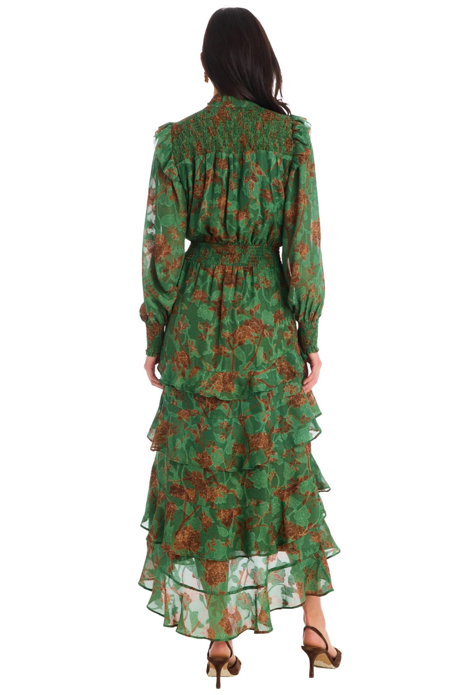 ALLISON NEW YORK Joleen Midi Dress in forest florals - women's dress - alternate view