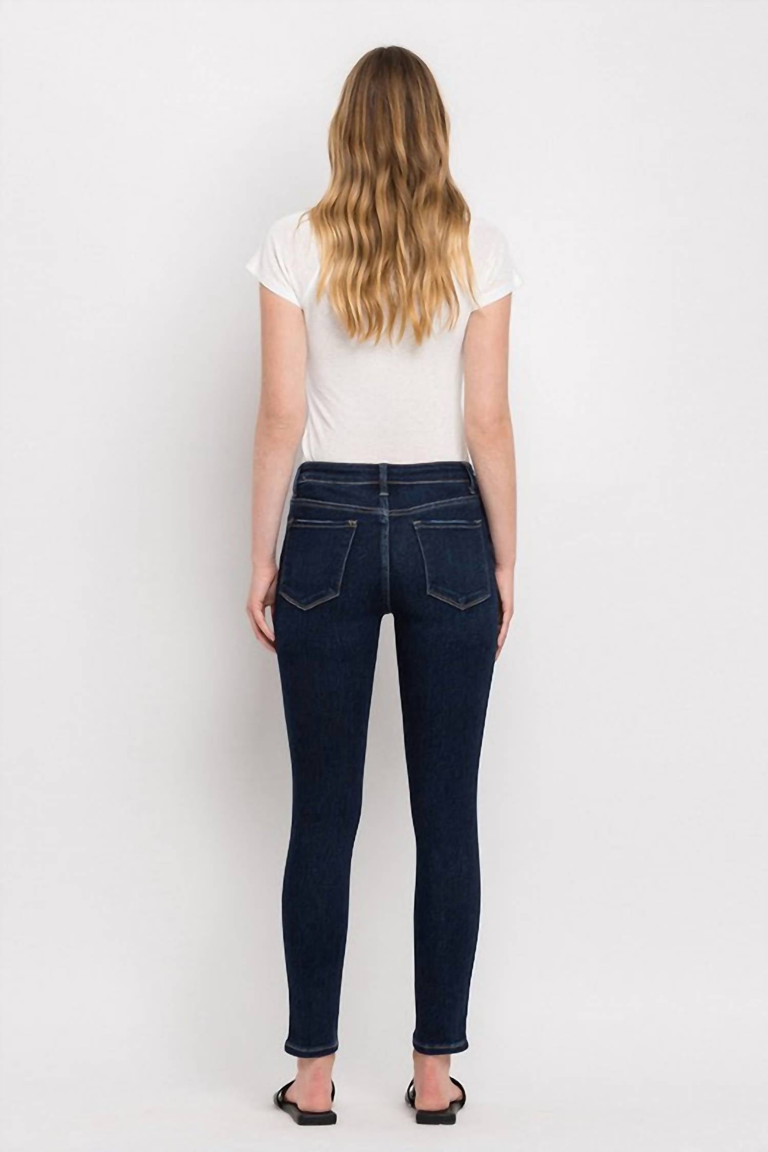 VERVET BY FLYING MONKEY Harper Ankle Skinny Jeans in bullish - women's jeans - view 4