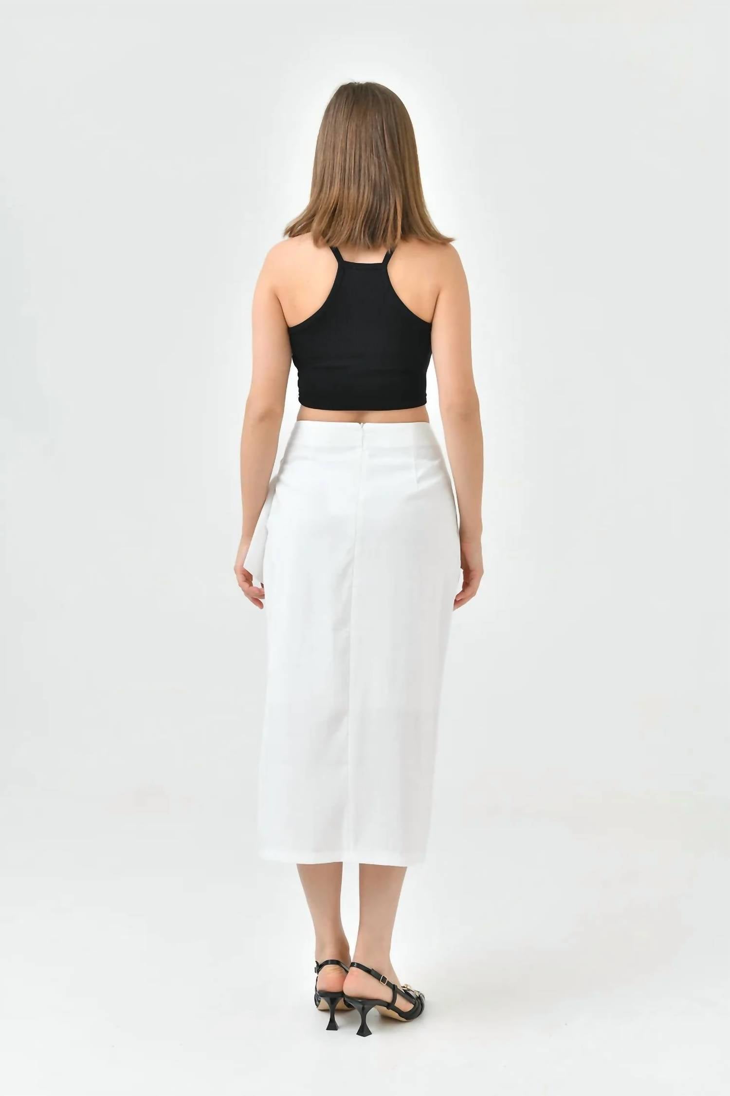 Tueba - Tie Front Slit Midi Skirt