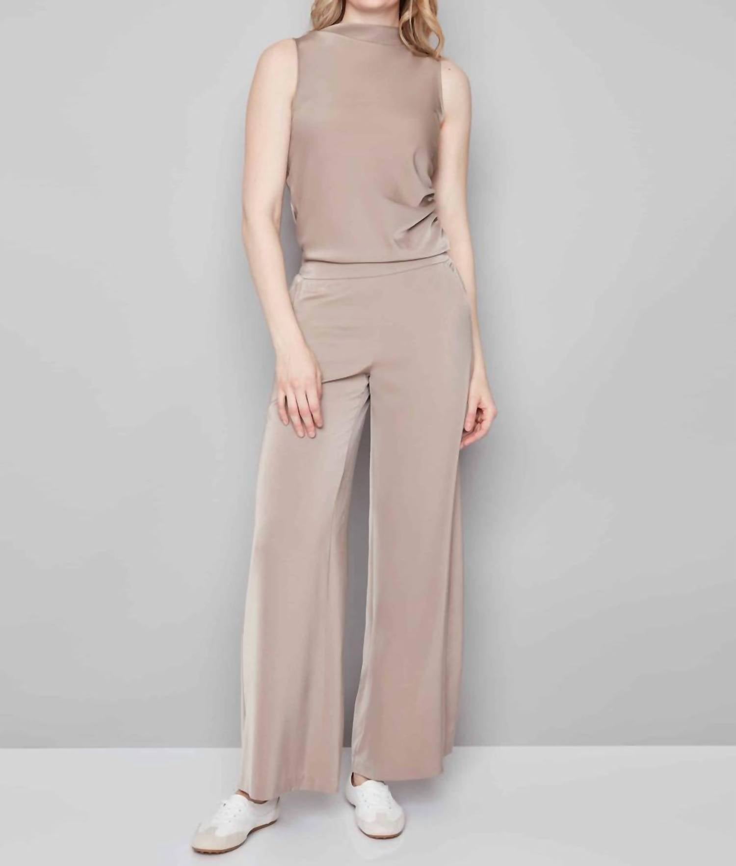 I Love Tyler Madison Wide Leg Pant in almond - women's pants