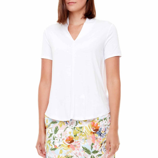 Bamboo Short Sleeve Vneck Top