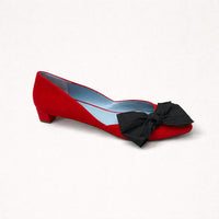 Frances Valentine - Women's Mccall Grace Bow Velvet Shoe