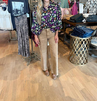 Karlie - Satin Fall Floral Button Up Top