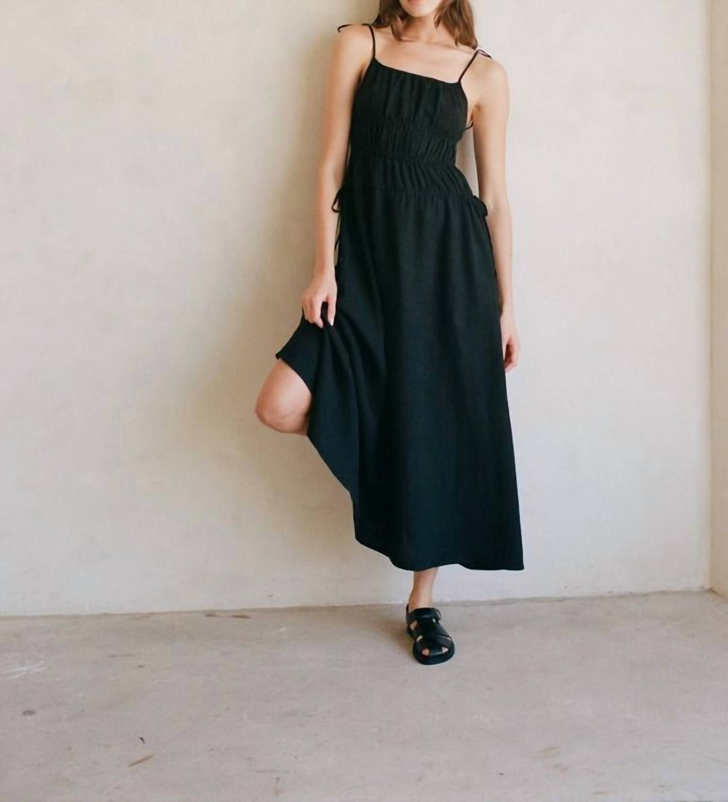 A.Ren - Novella Tie Maxi Linen Dress
