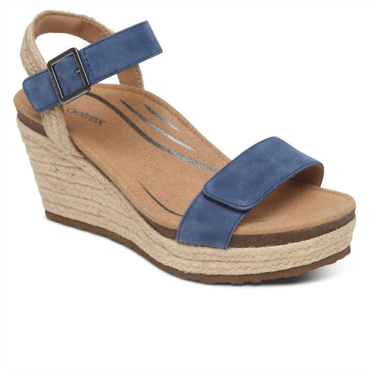 Aetrex - Women's Sydney Suede Wedge Sandals