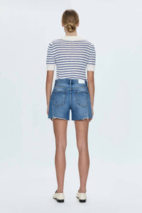 PISTOLA Andie High Rise Vintage Cut Off Short in thesis distressed - women's shorts - detail view