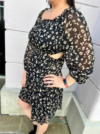 Ee:Some - Printed Off Shoulder Mini Dress
