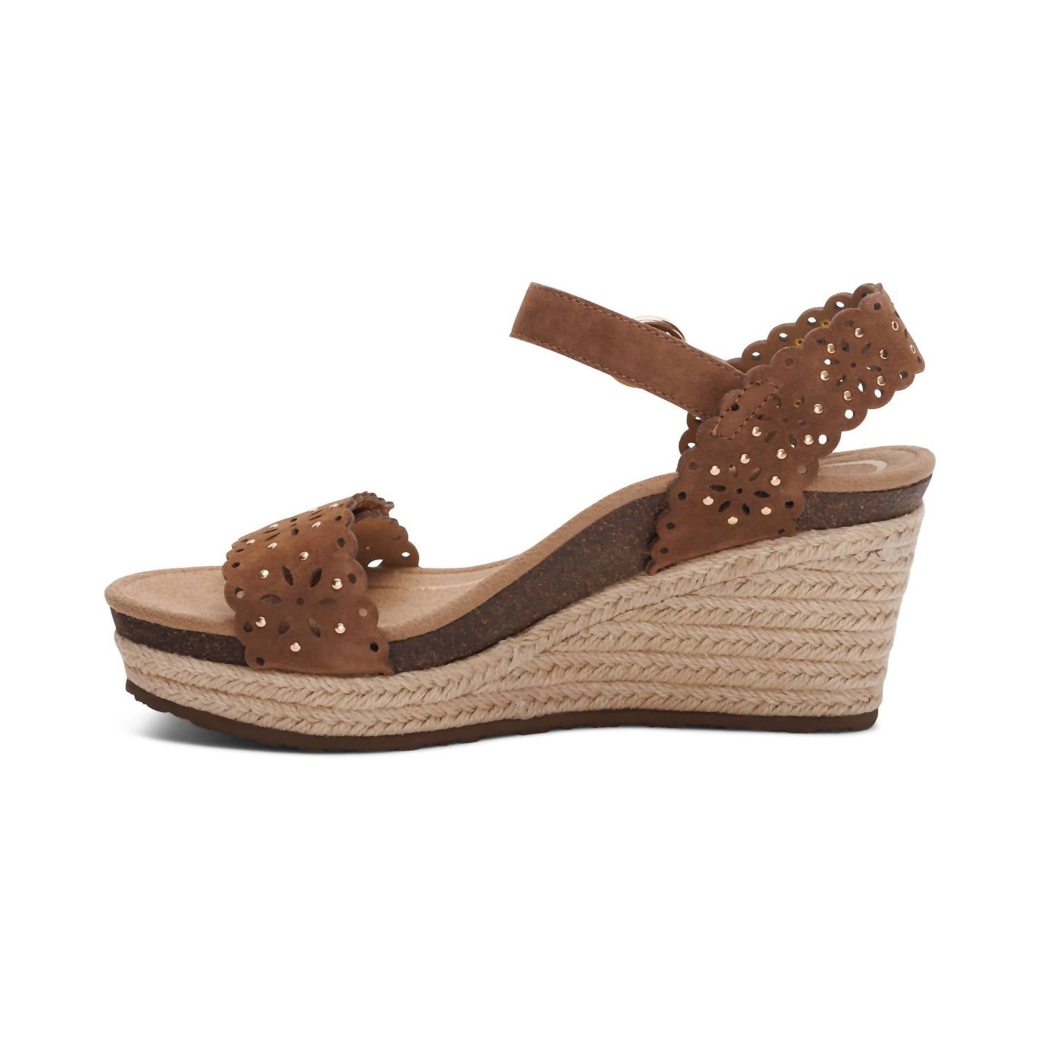 Aetrex - Women's Sydney Quarter Strap Espadrille Wedge Sandals