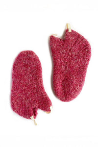 Patapaca Women's Alpaca Slippers in berry - women's accessory - detail view