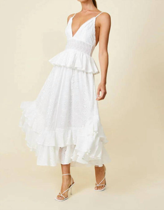 Lotus Eyelet Maxi Dress