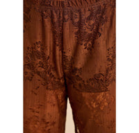 Skylar Rose - Spring Satin Lace Trim Cami And Pants Set