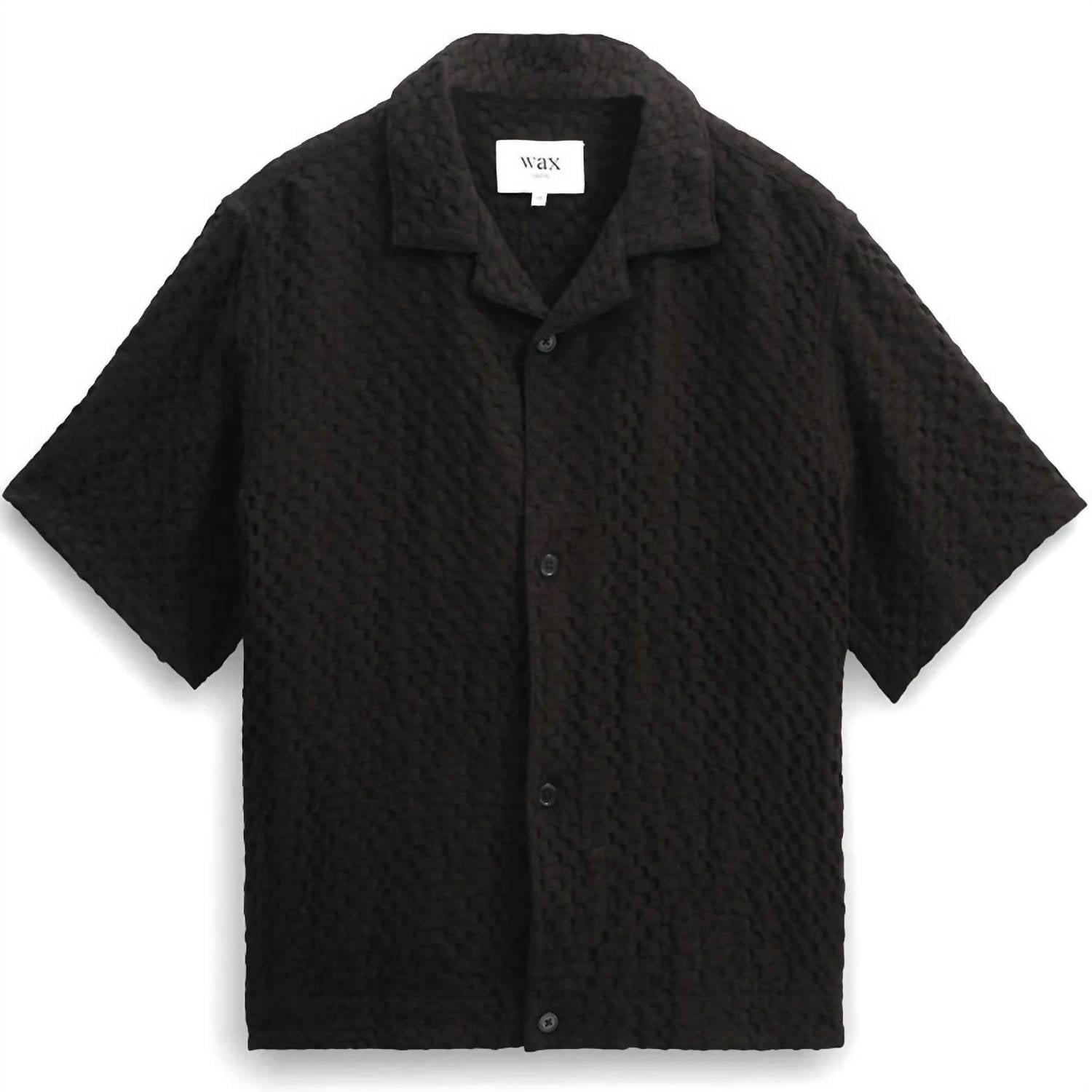 Wax London - Lido Box Dobby Weave Short-sleeve Shirt