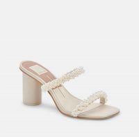 Dolce Vita Women's Noel Heels in vanilla pearls - women's sandal