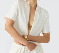 STEVE MADDEN Fia Blazer Top - women's jacket - detail view