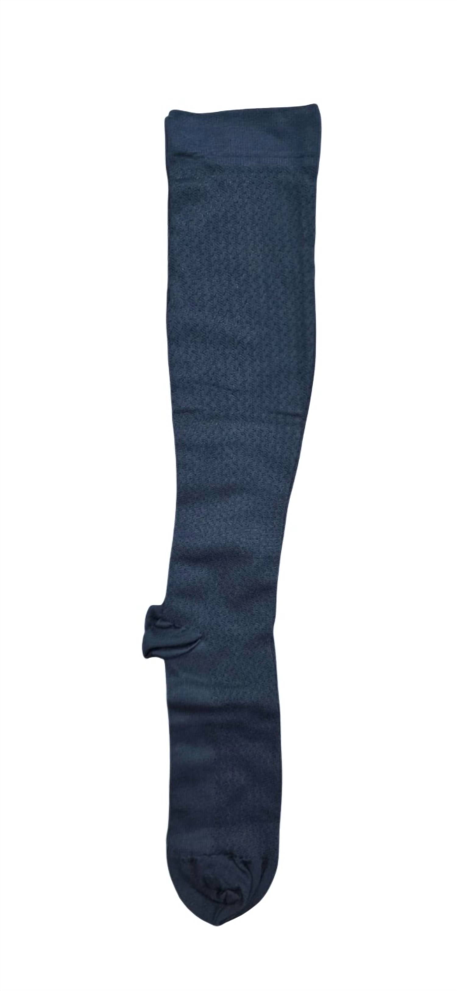 Preggers by Therafirm Women's Maternity Support Trouser Socks in navy - women's accessory