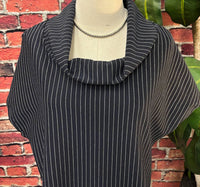 Isle Women's City Chic Pinstripe Set in black - women's sleepwear - alternate view