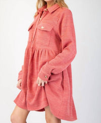 Easel - Button Down Shirt Dress