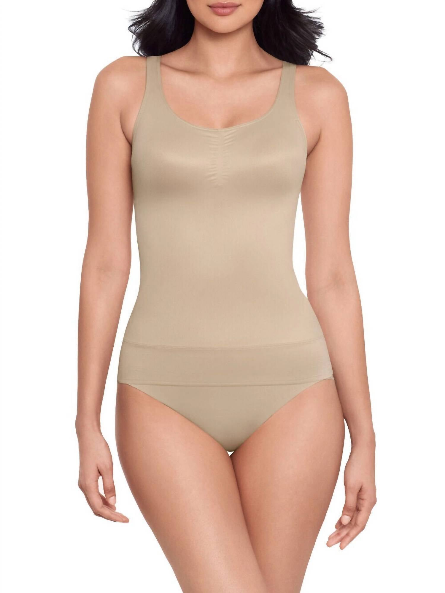 Miraclesuit Comfy Curves Shaping Tank Top in beige - women's tank top