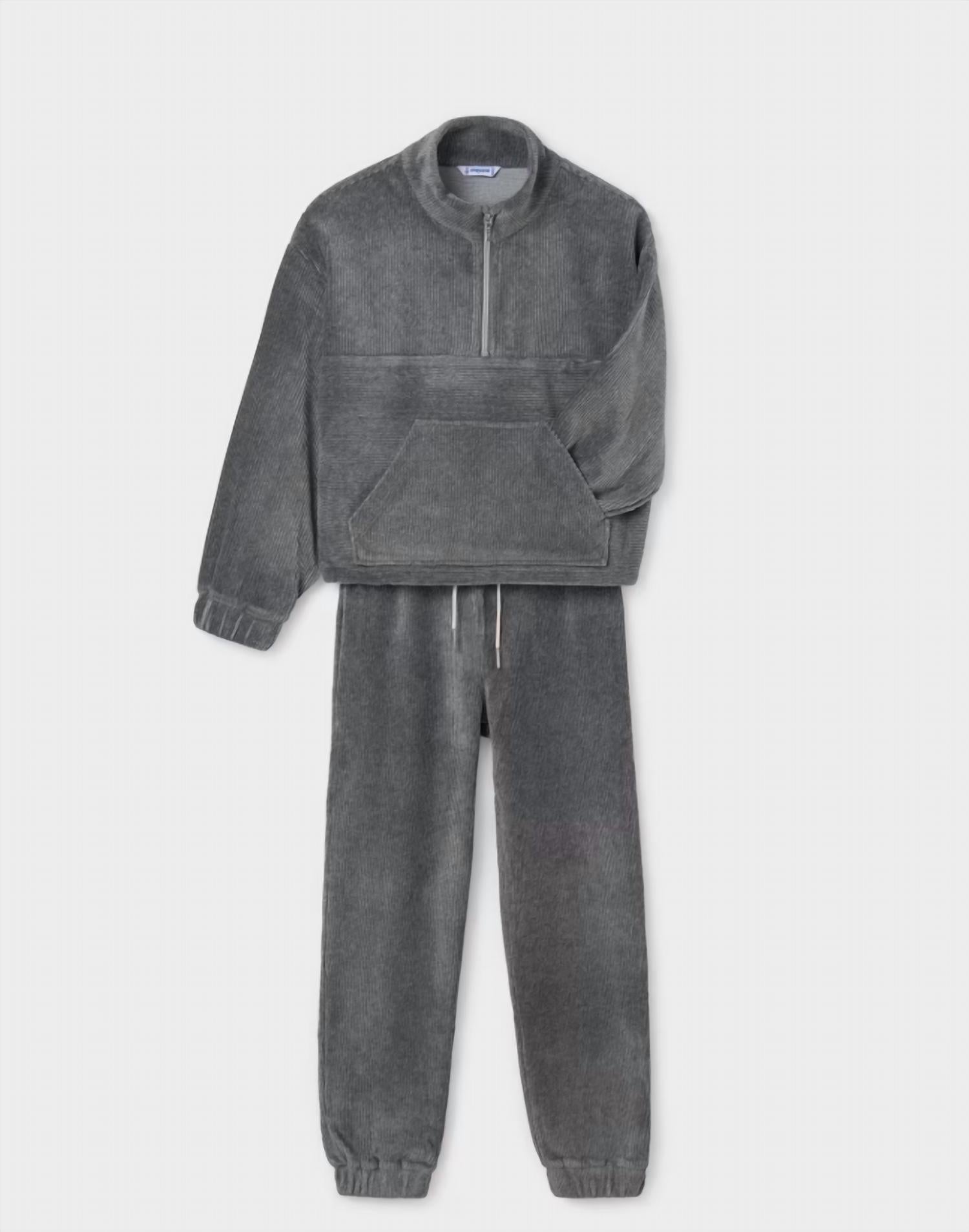 Mayoral - Boy's Corduroy Partial Zip Top
